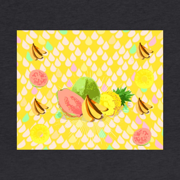 GUAVA BANANA PINEAPPLE PATTERN by Showdeer